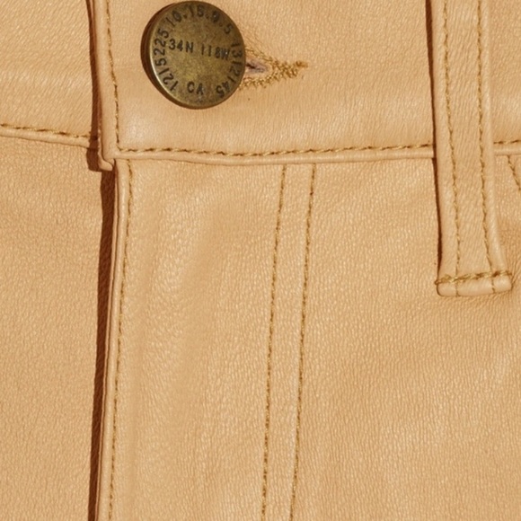 Current/Elliott Side Slit Stiletto Leather Pants Size 25/0 - Picture 5 of 5